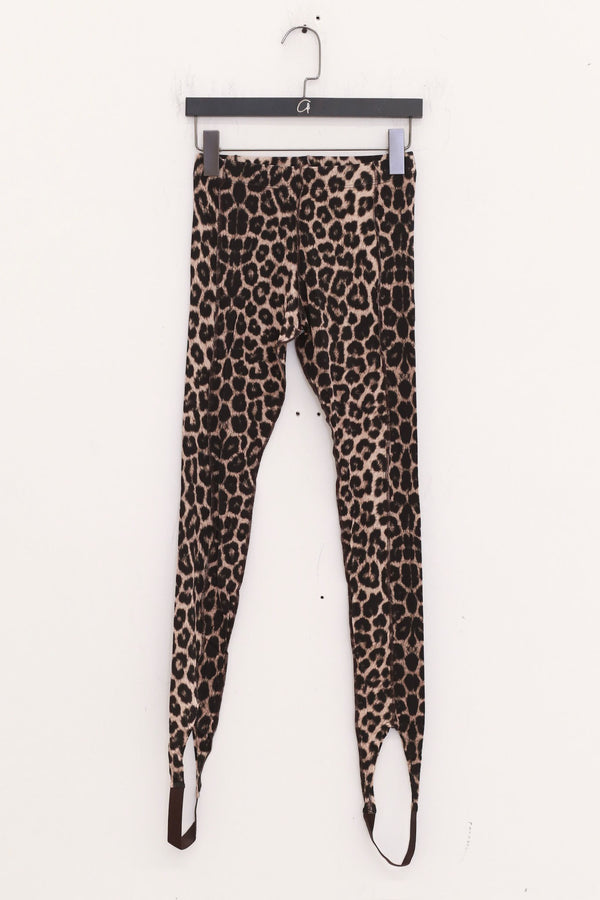 BASERANGE 25 Autumn/Winter SYNC Skinny Stirrup Casual Pants BAS-PASL-CI-AU25-LEOPARD